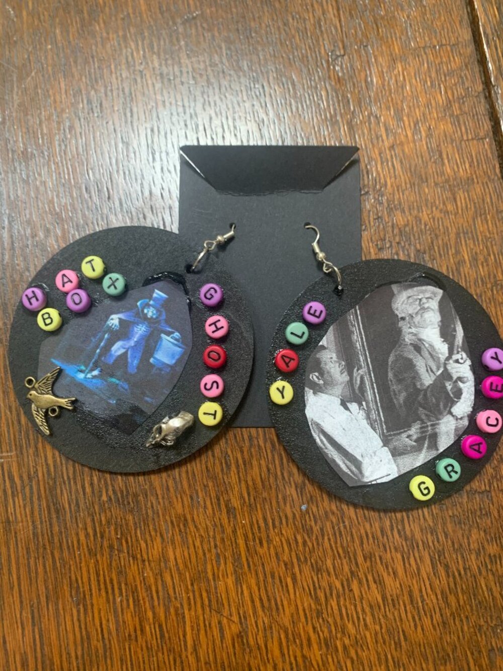 Haunted Mansion Hatbox Ghost , Gracey DIY Statement Earrings SELLING AS IS